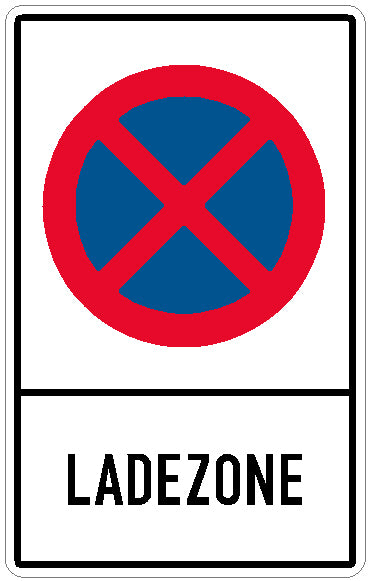 Halteverbotsschild Ladezone