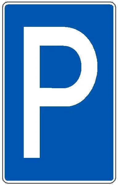 Parkplatzschild - Aufdruck P - gefertigt aus Alu Verbund