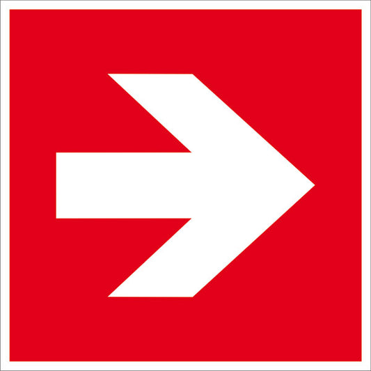 Brandschutzschild Richtungsangabe rechts/links langnachleuchtend DIN 7010 ASR A1.3
