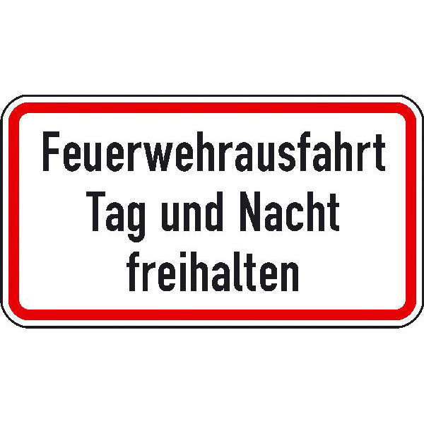 Schild Feuerwehrausfahrt Tag und Nacht freihalten 50 cm x 35 cm