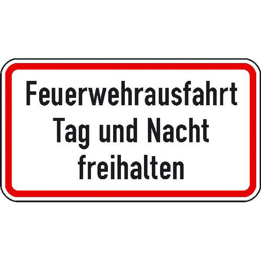 Schild Feuerwehrausfahrt Tag und Nacht freihalten 50 cm x 35 cm