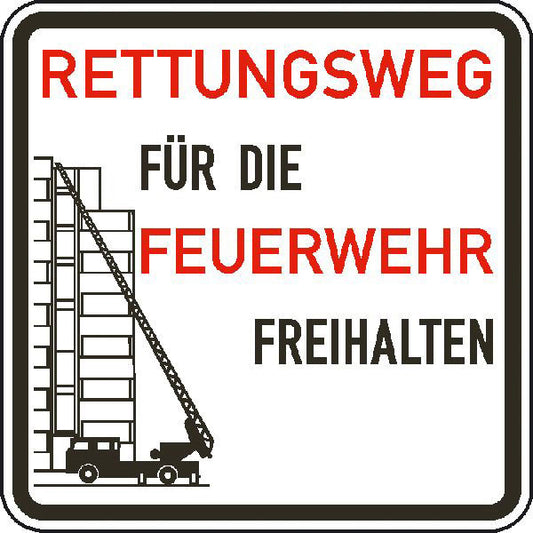 Rettungsweg für die Feuerwehr freihalten