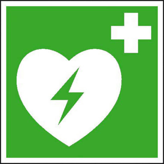 Rettungszeichen Defibrillator (AED) langnachleuchtend DIN 7010 ASR A1.3