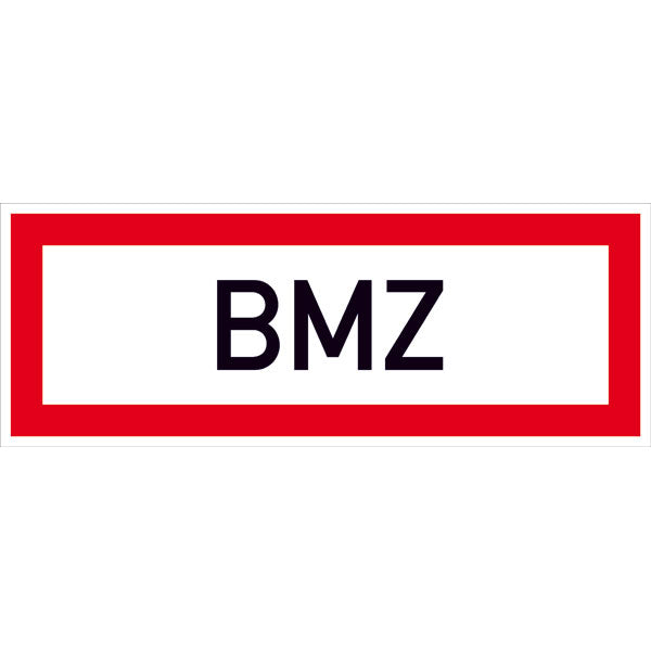 Feuerwehrzeichen nach DIN 4066 mit Text BMZ