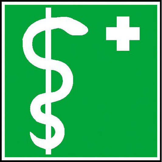 Rettungszeichen Krankenstation Arzt langnachleuchtend DIN 7010 ASR A1.3